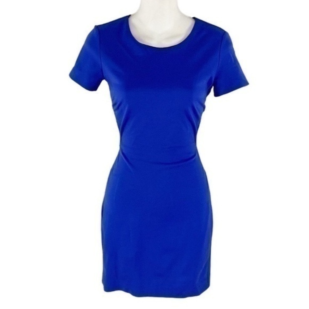 Space Style Concept blue cutout back bodycon dress